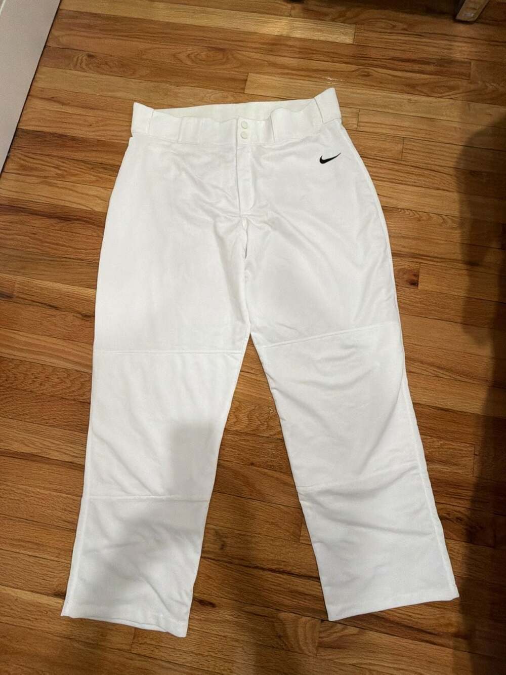 Nike Dri-Fit Men's Baseball/Softball Pants White with black swoop